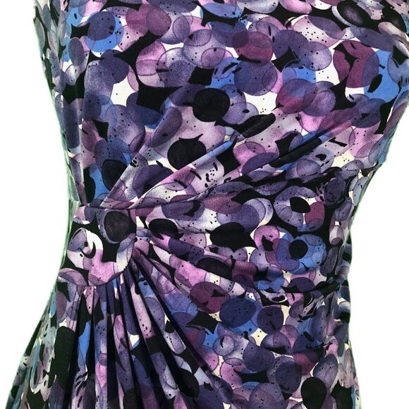 DRESSBARN (6P) Purple Boatneck Dress - Picture 4 of 13